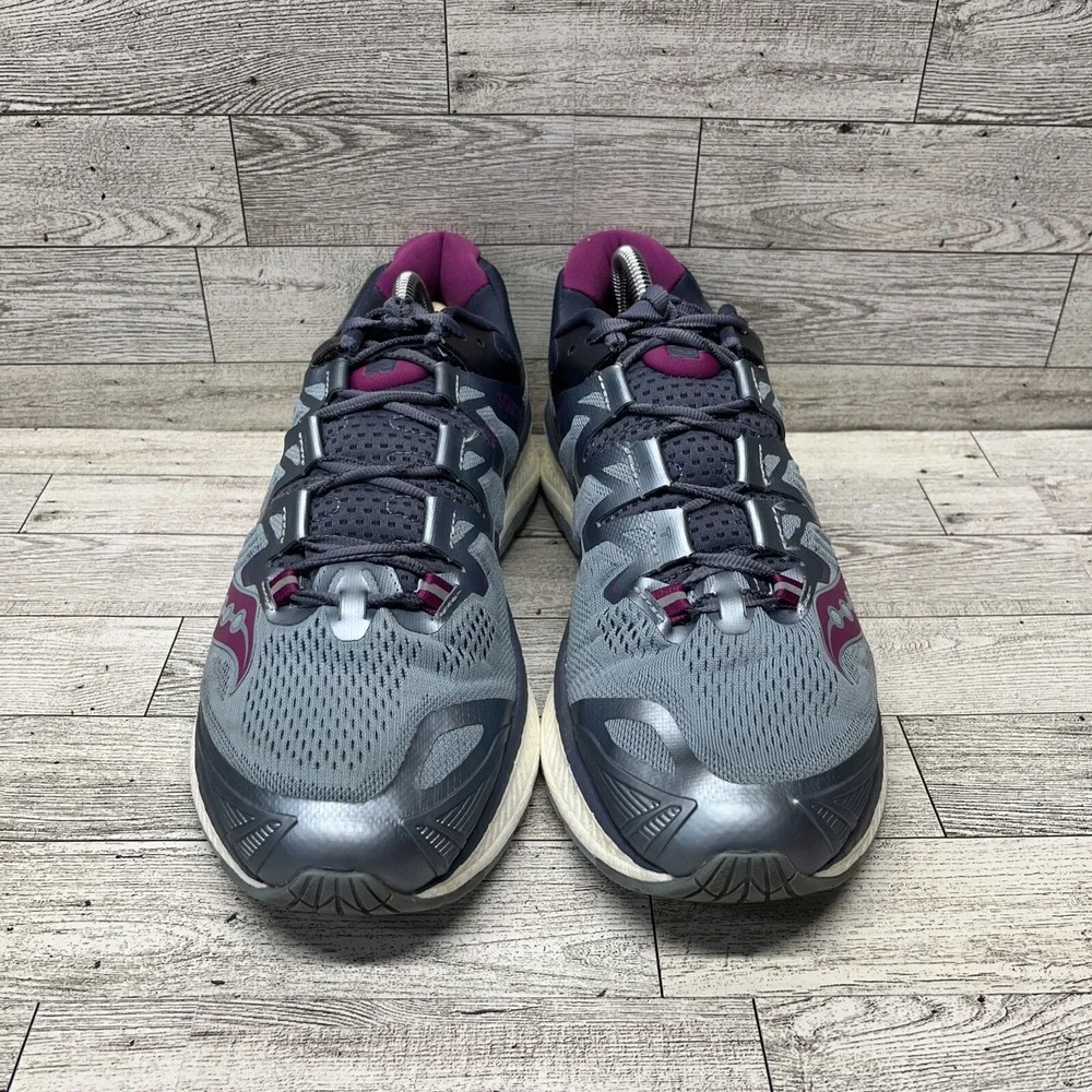 Saucony Triumph ISO 4 S10413-1 Gray Pink Running Shoes Women Size‎ 12